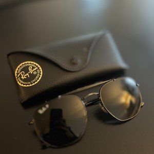 Ray-ban HEXAGONAL Polarized Aviator Sunglasses NEW